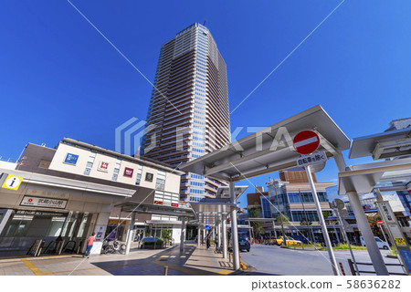 Scenery in front of Musashikoyama Station 58636282