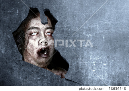 Scary zombies with blood peek 58636348