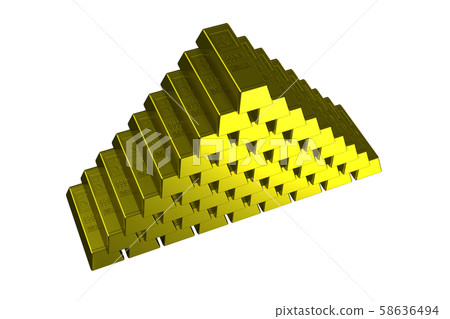 金條圖像(累積獎金,財富,財富等/透明材料) 金條圖像(累積獎金,財富,財富等/透明材料) 58636494