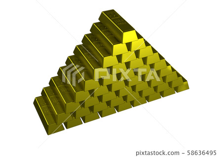 金條圖像(累積獎金,財富,財富等/透明材料) 金條圖像(累積獎金,財富,財富等/透明材料) 58636495
