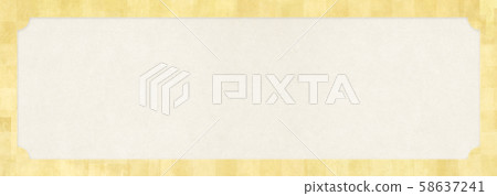 Gold frame-white washi-whiteboard 58637241