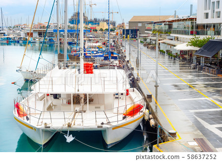 Catamaran, yachts, marina, Limassol, Cyprus 58637252