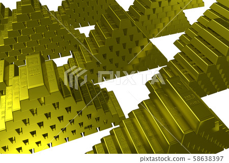 Gold bullion image (jackpot, wealth, rich, etc./transparent material) Gold bullion image (jackpot, wealth, rich, etc./transparent material) 58638397
