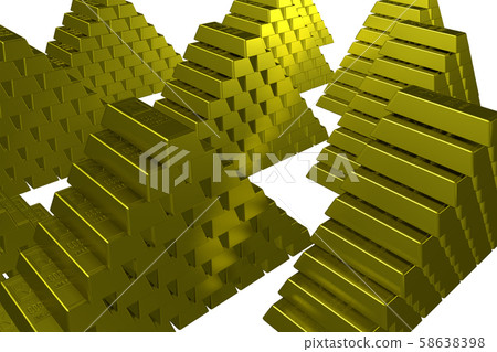 Gold bullion image (jackpot, wealth, rich, etc./transparent material) 58638398