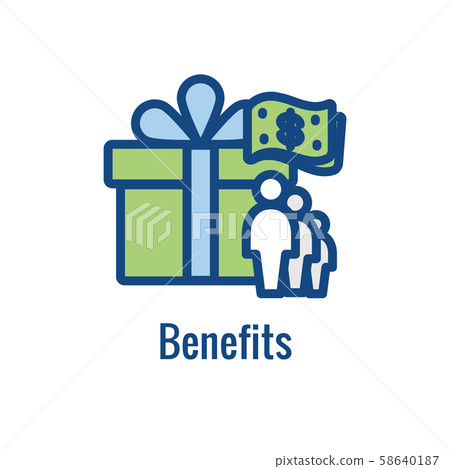 Hiring Process icon with an aspect of being a new 58640187