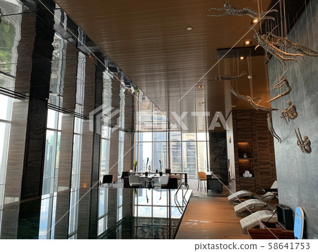 Luxury hotel pool 58641753