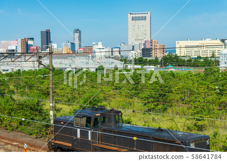 Kokura City Center in Summer Sky [Kogura Kita-ku, Kitakyushu City, Fukuoka Prefecture] 58641784