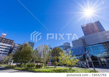 Scenery in front of Musashi Koganei Station 58642768