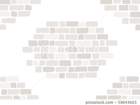 Brick texture (with corner decoration) light gray 58643683
