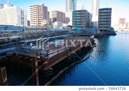 Bridge erection work 58643726