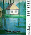 Rural house by the pond 58643736