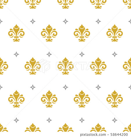 Seamless Vector Pattern With Royal Lilies 58644200