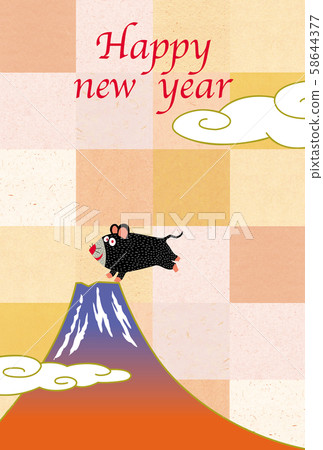 新年賀卡 新年賀卡 58644377