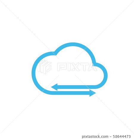 cloud with arrow vector icon - Stock Illustration [58644473] - PIXTA