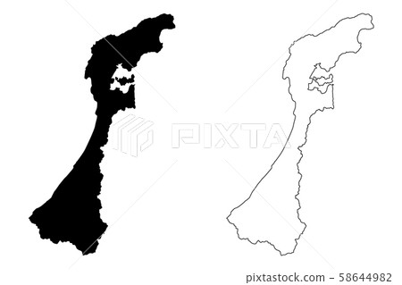 Ishikawa Prefecture map vector.... Ishikawa Prefecture map vector.... 58644982