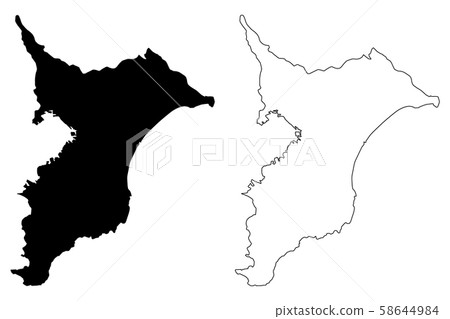 Chiba Prefecture map vector.... 58644984