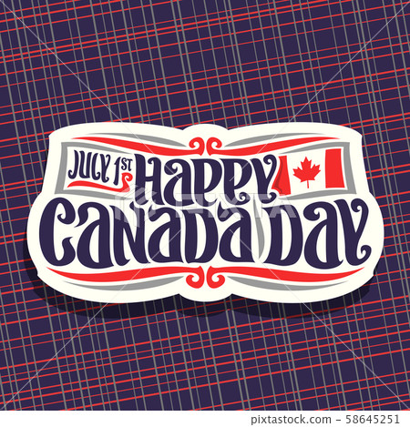 Vector logo for Canada Day Vector logo for Canada Day 58645251