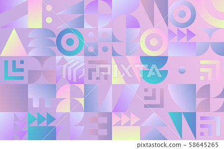 Geometric pattern with retro styled vaporwave shapes Geometric pattern with retro styled vaporwave shapes 58645265