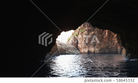 Cave in rock. Blue Grotto, Malta 58645332