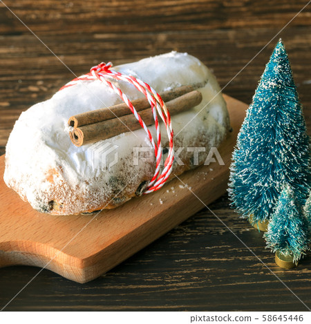 Traditional German Christmas cake Stollen 58645446