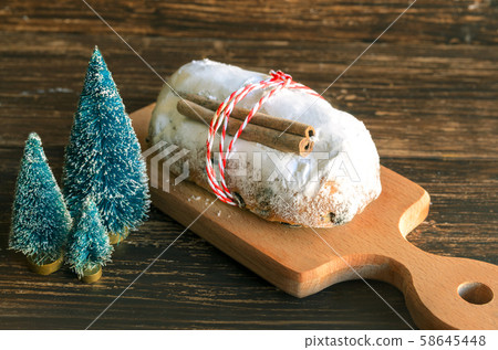 Traditional German Christmas cake Stollen 58645448