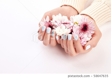 Spa salon. Hand care. Female manicure. 58647635