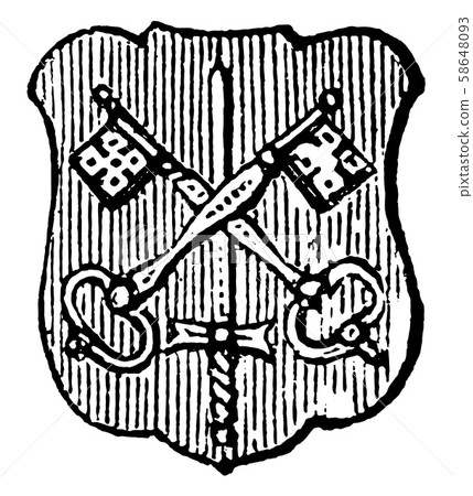 Sword Surmounted by Keys is a figure or bearing Sword Surmounted by Keys is a figure or bearing 58648093