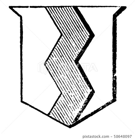 Dancette is a zig-zag figure with spaces between Dancette is a zig-zag figure with spaces between 58648097