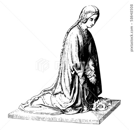Sculpture was shows a kneeling figure, vintage Sculpture was shows a kneeling figure, vintage 58648508