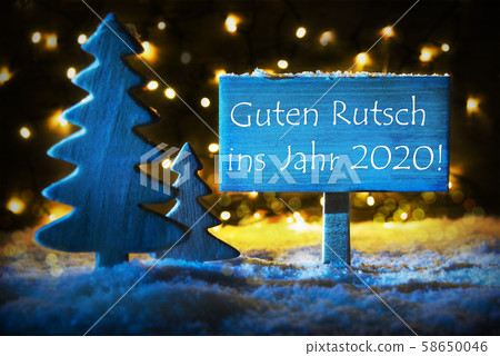 Blue Christmas Tree, Guten Rutsch 2020 Means Happy 58650046