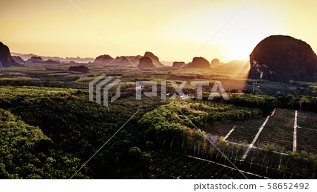 Landscape of  mountain  in krabi province Thailand . 58652492