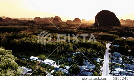 Landscape of  mountain  in krabi province Thailand . 58652494