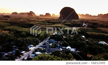 Landscape of  mountain  in krabi province Thailand . 58652495