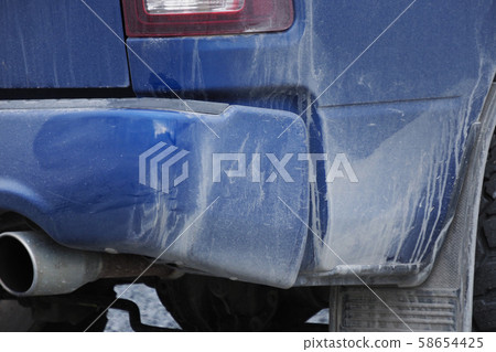 Deteriorated car (rust, dent, dirt, scratches) 58654425