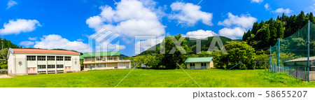 Closed Karatsu City Itsuki Elementary School Amakawa Branch School Historical Record Panorama [Karatsu City, Saga Prefecture] 58655207