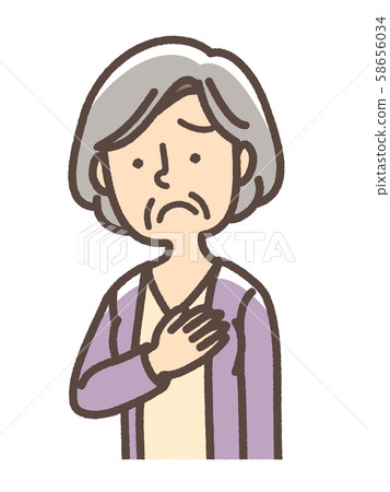 Worried woman middle-aged 58656034