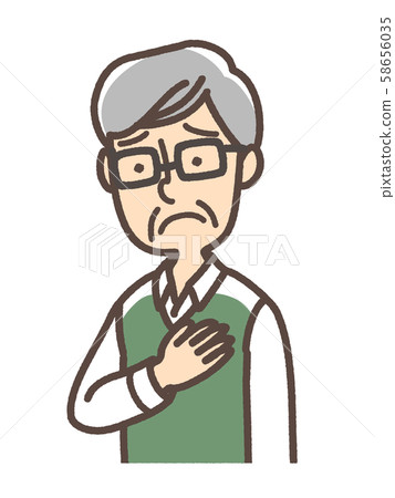 Anxious man middle-aged 58656035