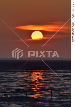 台中新竹落日，海風拂面。 58656177