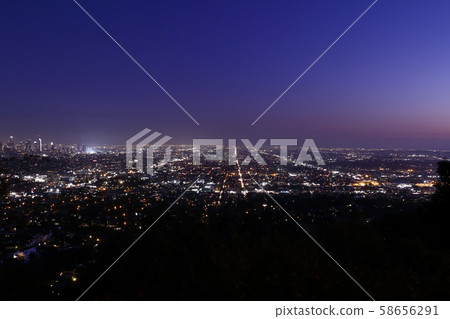 Los Angeles night view from Griffith Observatory Los Angeles night view from Griffith Observatory 58656291