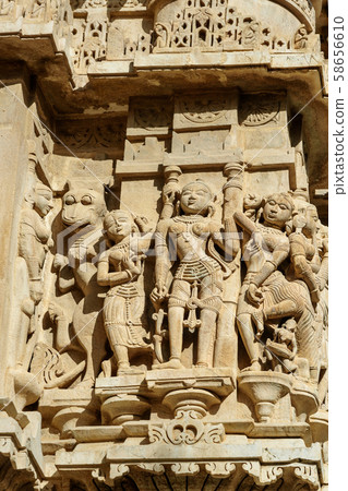 Decorative carving detail of Jagdish Temple in 58656610