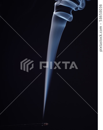 Abstract smoke steam from burning incense 58658036