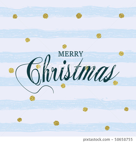Merry Christmas gold glittering lettering design. - Stock Illustration ...
