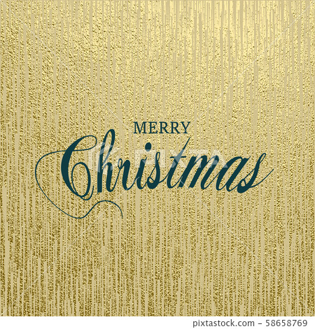 Merry Christmas gold glittering lettering design. - Stock Illustration ...