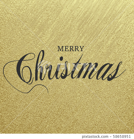 Merry Christmas gold glittering lettering design. - Stock Illustration ...