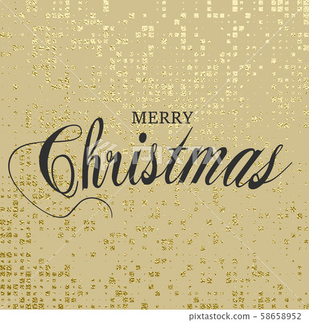 Merry Christmas gold glittering lettering design. - Stock Illustration ...