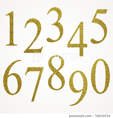 Set of metallic numbers.Vector golden numbers. 58659354