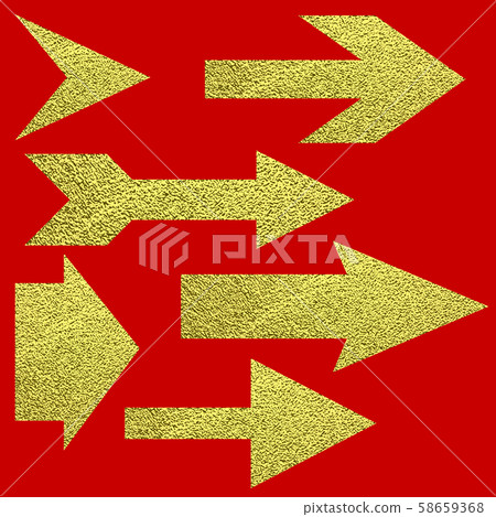 Set of various gold arrow symbol. Set of various gold arrow symbol. 58659368