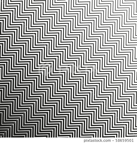 Wavy, zig-zag horizontal parallel lines. Wavy, zig-zag horizontal parallel lines. 58659501
