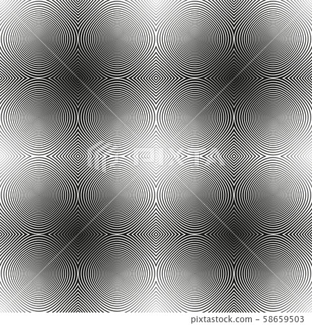 Black and white abstract modern concentric circles Black and white abstract modern concentric circles 58659503
