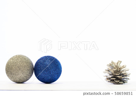 Christmas pine cone with place for text on white background 58659851